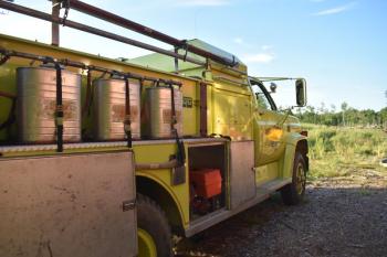 fire truck with wildland gear