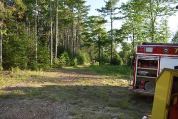 far off view of incoming vehicle