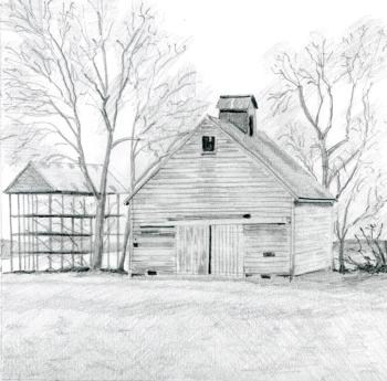 Greattinger, Iowa (Drawing by Rick Cronin)