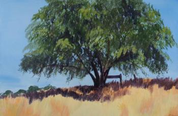painting of oak tree