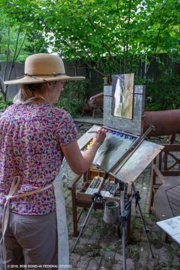 woman painting
