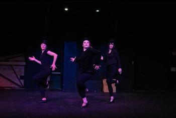three women dancing