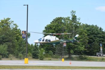 helicopter lifting from ground
