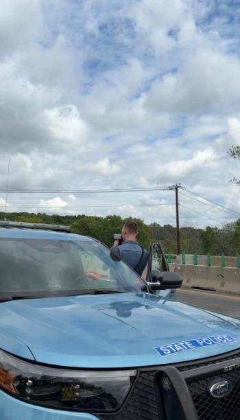 Trooper with radar gun