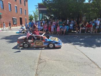man in go cart