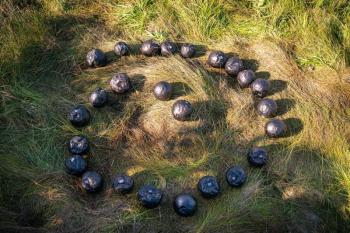 round orbs in spiral shape