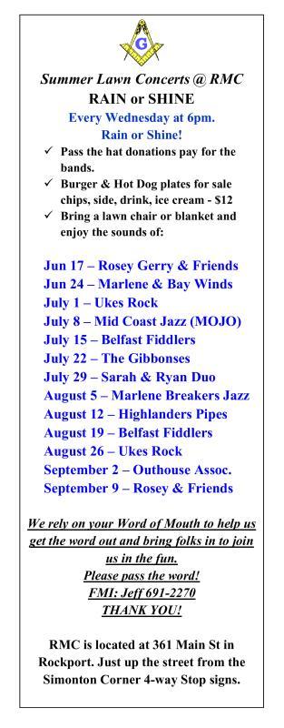 weekly band roster
