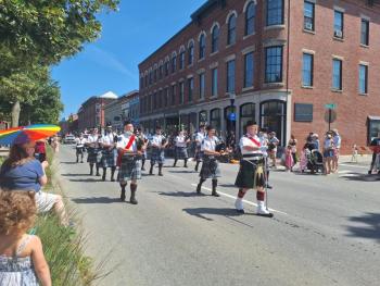 The sounds of the bagpipes were at beginning of the parade. (Photo by Sarah Shepherd)