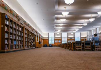 inside of a university of maine library