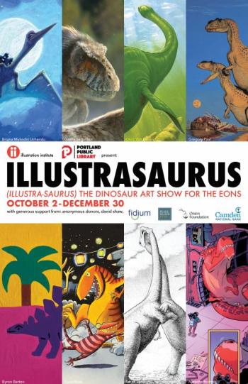 "Illustrasaurus" exhibit poster