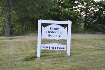 Hope Historical Society street sign