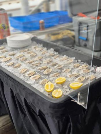 Seven oyster companies congregated on the Wharf. Photo by Kay Stephens