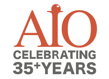 AIO 35+ years logo