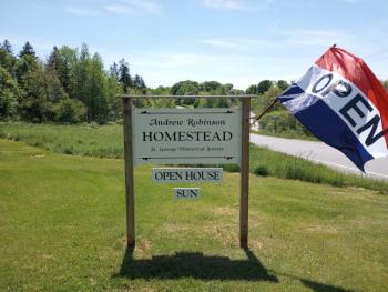 Andrew Robinson Homestead street sign (Sarah Thompson photo)