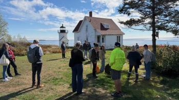 group viewing the property