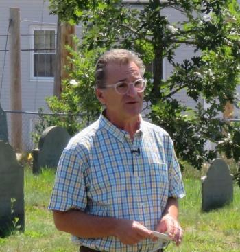 Ron Romono at cemetery