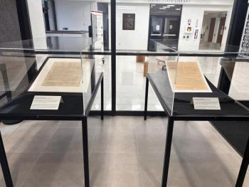 two display cases