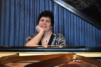 woman at piano