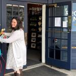Christa Zuber opens the doors of the first indoor Rockland Makers Market to the public. Photo courtesy Christa Zuber