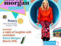 West Bay Rotary brings Karen Morgan's nostalgic and hilarious comedy show to the Camden Opera House!