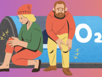 graphic of people with arthritis in front of a HO machine