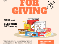 Thanks for Giving food drive poster