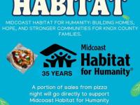 On Thursday, October 9 from 4-9pm our friends at UpRoot Pie Co. are firing up the oven for Midcoast Habitat for Humanity. That’s right, every pizza you enjoy helps us build homes and hope right here in the Midcoast.