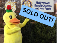 Lucky, the official West Bay Rotary mascot, is pleased to announce that we've sold out of this year's Christmas trees and wreaths.