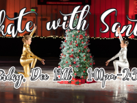 Skate with Santa, Saturday Dec 13th, 1:00-2:30pm