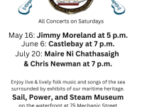 Don't miss these great performers in concert at the Sail, Power, & Steam Museum.