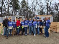 Women Build volunteers put their skills to work at Compass Point in Rockport during Midcoast Habitat’s spring 2026 event.