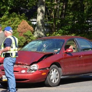 The accident occurred on West St. (Route 90), across from Roberts Roost Road, at 2:39 p.m., Sept. 15. (Photos by Lynda Clancy)