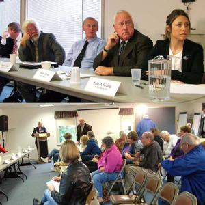 Candidates and attendants at a forum for state legislative candidates, Sept. 21 at Waldo County General Hospital in Belfast. (Photos by Ethan Andrews)