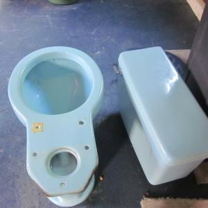 Free light blue toilet (South Portland)