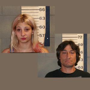 Felicia Glidden, 19, and Frank Maddocks, 41, were arrested in Washington late Wednesday night after Knox County Sheriff's deputies said they fled into the woods at a Crystal Lake Road residence. (Photos courtesy Knox County Jail)