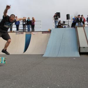 Greg Stevens competes in the S.K.A.T.E. games.