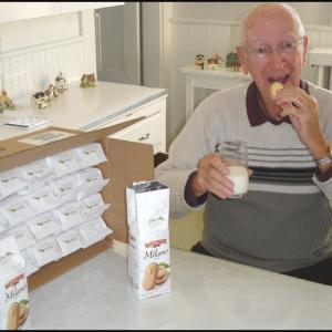 Clifford (Kip) Burkett, Jr., of Rockland, eats a bag of Milano mint cookies a day. Has done so since 1974. (Photo by Chris Wolf)