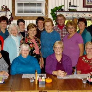 Seated, left to right; Linda Gundel, treasurer; Mary L. Marston, president; Eileen Nuppula, vice president; and Jennifer Woodward, secretary. Second row, left to right: Madelyn Dean, Dot Curtis, Maxine Philbrook, Linda Woodman, Beth Guisetey, Judy Howlett, Jane Sternberg, and Pat Snow. Back row, left to right: Hazel Peabody, Joanne Bracket W. Callahan, Nancy Connon, Sharon Spaulding, Joan Hall, and Mike Bowers.