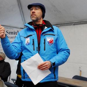 Jeff Kuller at the 2012 U.S. National Toboggan Championships. (Photo courtesy Camden Snow Bowl)