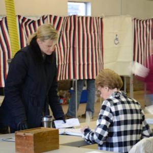 At 9 a.m., voters were streaming steadily into the Camden Fire Station to cast ballots for president, U.S. Senate, local representatives and senators, state referendums, and town articles. By 4 p.m., more than 3,000, out of a voter list of 4,000, had visited the polls.