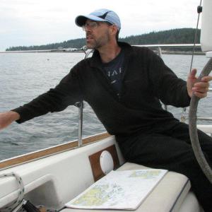 Jeff Kuller sets sail on Penobscot Bay. (Photo courtesy Alison Kuller)