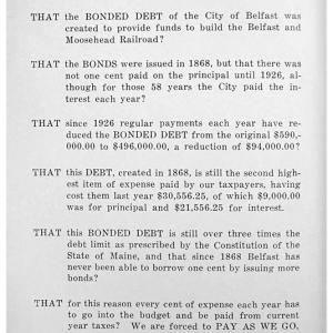 The didactic tone and bold layout of this explanation of bonded indebtedness from the 1938-39 report suggests it was meant for a broad audience.