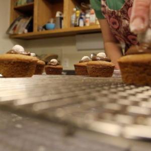 Sue Coolbeth of "Suecakes!" puts the finishing touches on her "Mexican Fiesta Cakes!"