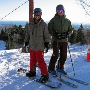 Standing at the top of the Big T and the Clipper trail at the Camden Snow Bowl on New Year's Eve. (Photo courtesy Andrew Dailey)