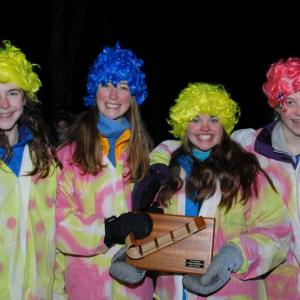 This year's winner of the Fastest Kid's Team division was the Rockport Rockettes. (Courtesy Camden Snow Bowl/by Dave Ridley)