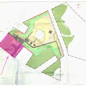 The Planning Board Wednesday rejected plans by DCP Midstream to use a spur of commercially-zoned land, shown in pink, as a connector to the company's propane terminal, the bulk of which lies within an industrial zone. (Map courtesy of Town of Searsport) 