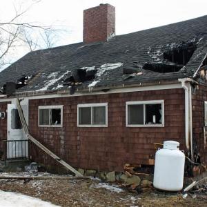 A fire at 152 Marrs Hill Road in Union, just after midnight Friday, caused extensive damage to the home and its contents and will likely need to be torn down, according to Union Fire Chief Barry Norris Saturday. (Photo by Holly S. Edwards)