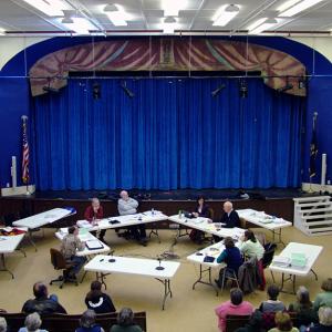 The Searsport Planning Board finished deliberations Thursday night over a propane terminal proposal that has been a consuming concern of residents for over two years. (Photo by Ethan Andrews)