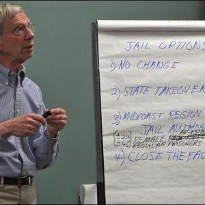 Knox County Commissioner Roger Moody initiates a discussion about proper funding of county jails, April 9. (Photo by Chris Wolf)