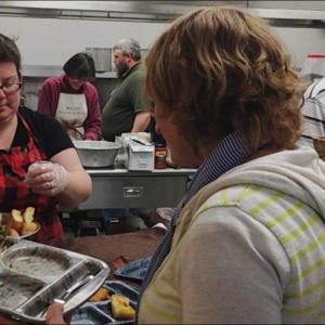 The dinner for Andy O'Brien began at 5 p.m. and ended at 7 p.m. By 5:30 p.m., 250 tickets had been sold and hundreds more citizens were outside, waiting patiently for their turn to enter the Walsh Common in the Lincolnville Central School, and join friends and neighbors to support the O'Briens through a rough period. (Photos by Lynda Clancy)